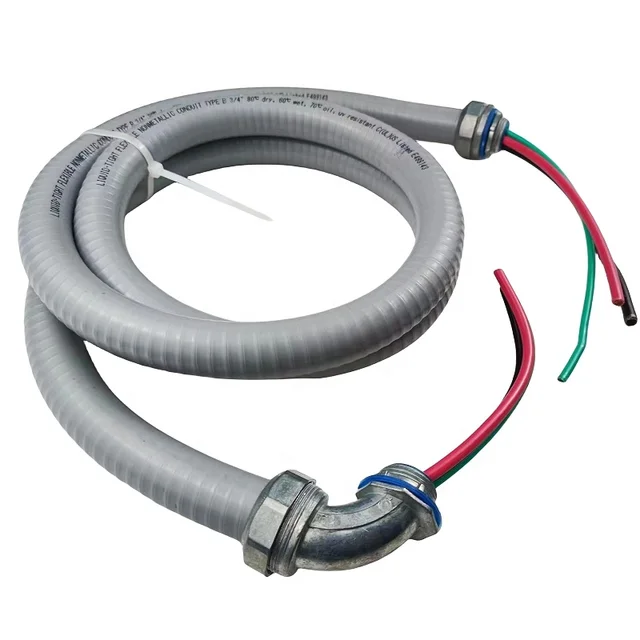 US Inventory - 1/2 in. x 9 ft.   Ultra-Whip Liquidtight Flexible Non-Metallic PVC Electrical Wire Whip