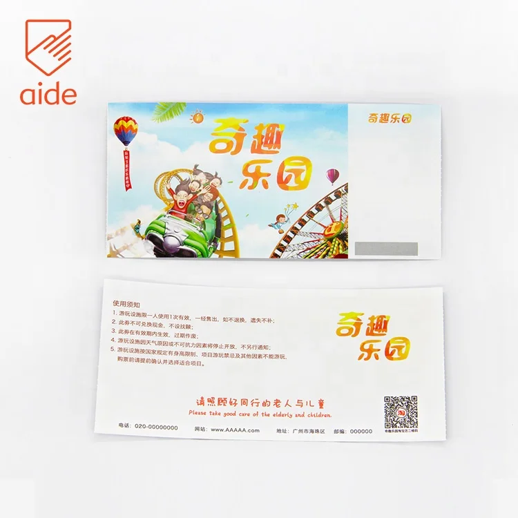 Фабричный дешевый персонализированный бумажный билет для концерта, торжества, выкупа, лотереи, печать билетов на царапинах