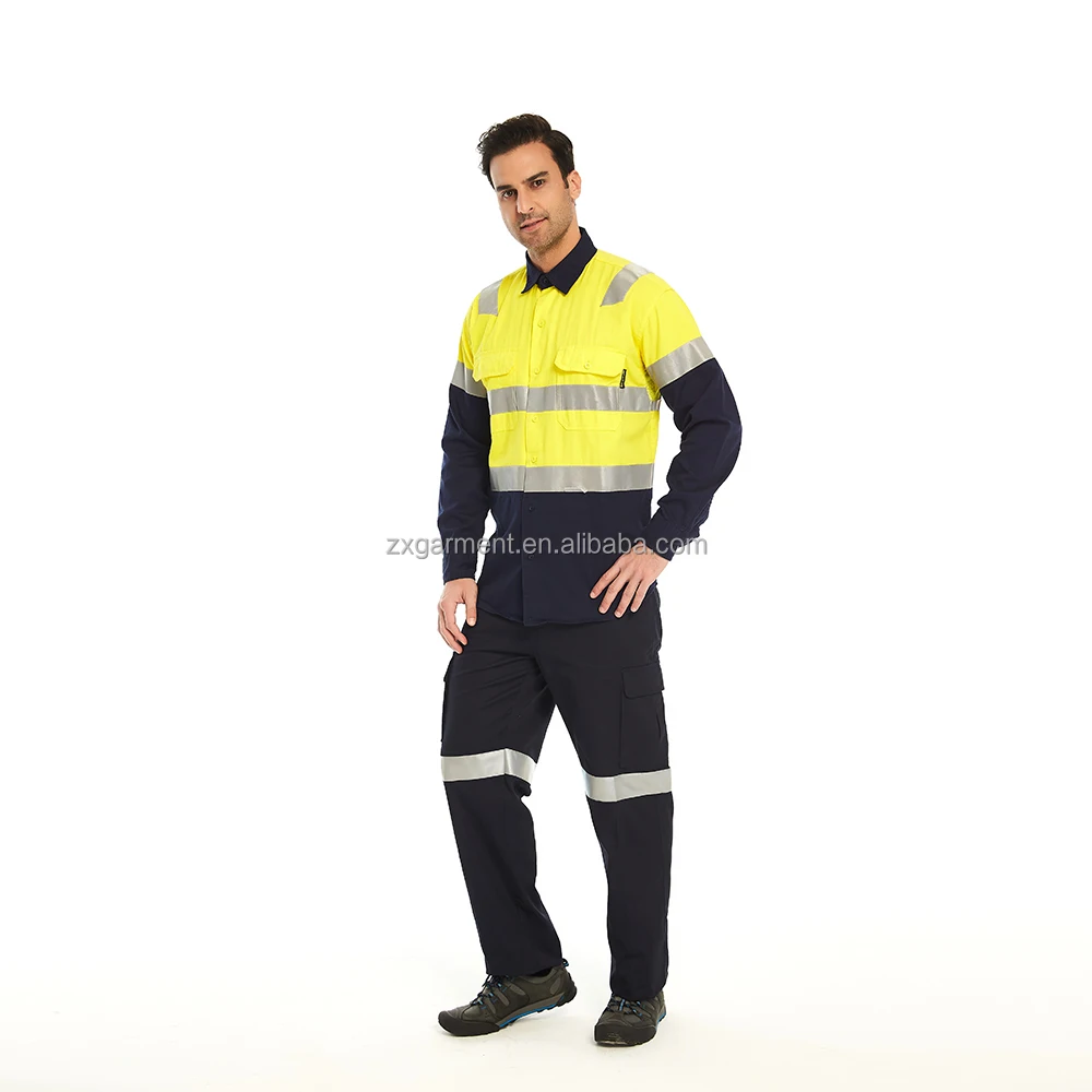 Used Work Shirts High Visibility Hi-Vis Reflective Safety Uniform