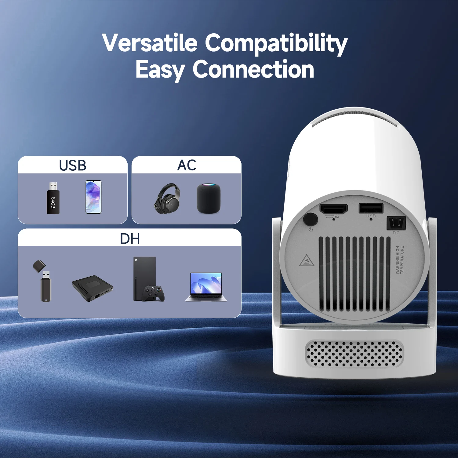 Cinematic Portable Projector — lifestyle view