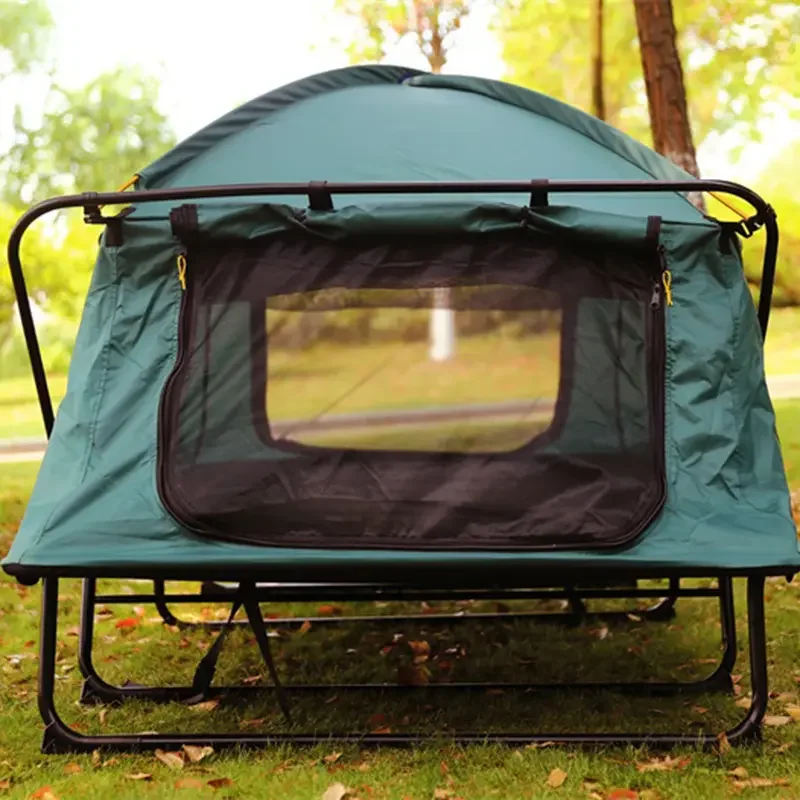 Two Person Men Pop Up Ground Cot Tent Ultralight Folding Tent Camping