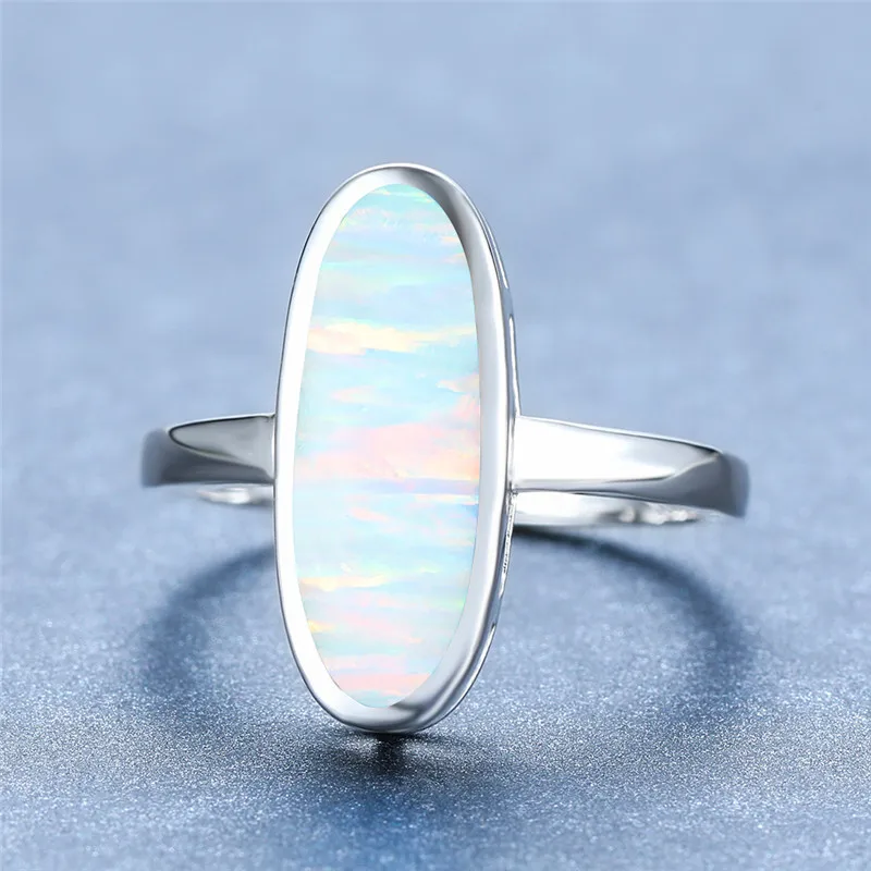 Opal Diamond Ring in 18Kt Gold - Tempus Gems