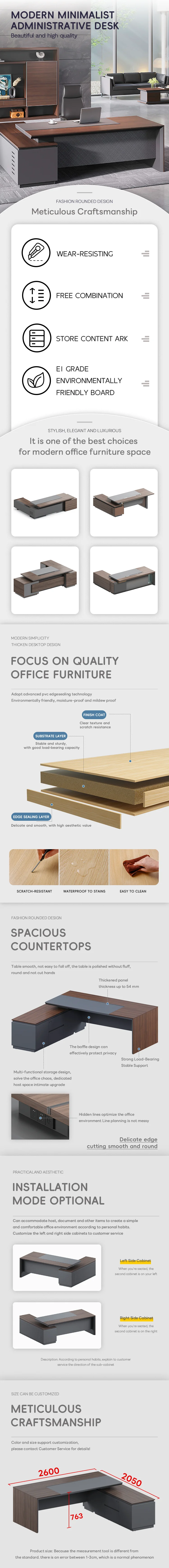 boss table escritorio for office factory