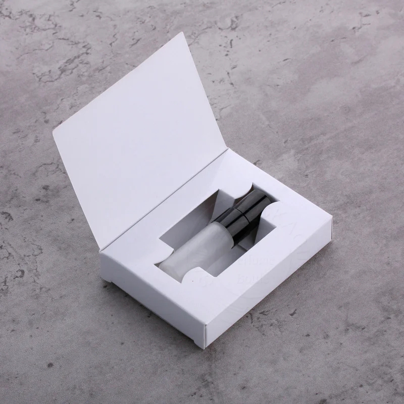 Mini Size 3ml Perfume Tester Spray Bottle 3 ml Frosted Empty Perfume Bottle with White Black Box Package