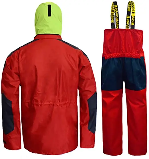 Navis Marine Coastal Sailing Jacket and Bibs Trousers Set | Waterproof,  Breathable, Hi-Vis, for Fishing and Inshore Boating