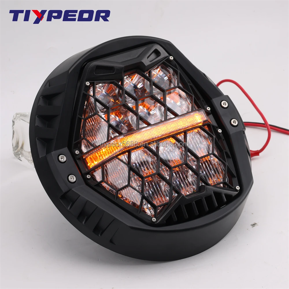 product tiypeor emark dot approved high power light 7inch led headlight kits headlamp drl motorcycle lighting for harley dyna and glide-5