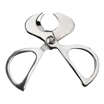 Luxury  Cigar Cutter Stainless Steel Metal Double Edge Handle Smoking Accessory Cigar Cutter Scissors