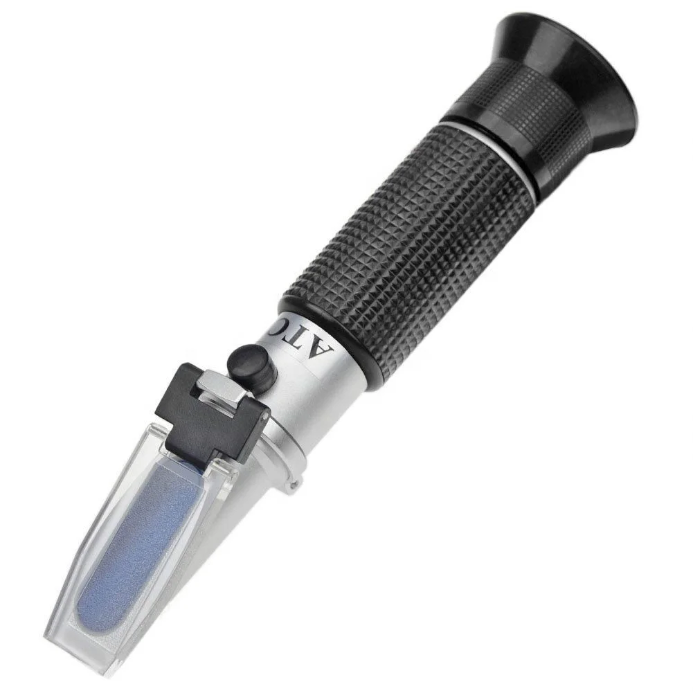 Factory-Origin Dual-Scale Refractometer: 0-40% Brix & 0-25% Alcohol, Equipped With ATC for Wine, Sugar, & Alcohol Analysis