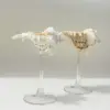 Bicchiere da vino a forma di chiocciola rosa
