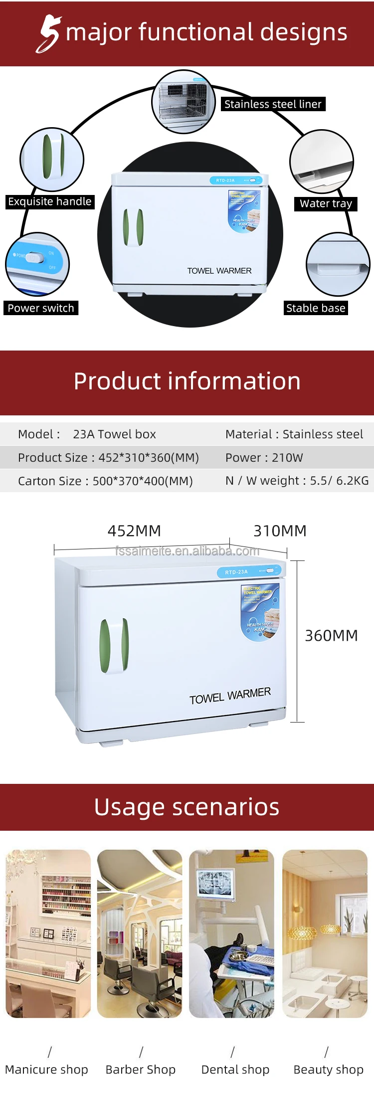 3 In1 Facial Steamer Towel Warmer Mini 8l Electric Hot Towel Warmer Uv Elite Hot Towel