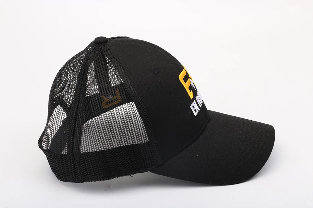 Высококачественные мужские спортивные кепки с сеткой на 5 панелей пользовательская трафаретная печать логотипа вышивка