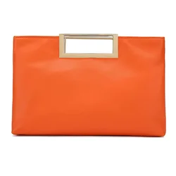 Luxury Leather Evening Clutch Bag Genuine Leather Custom Hand Bags For Women