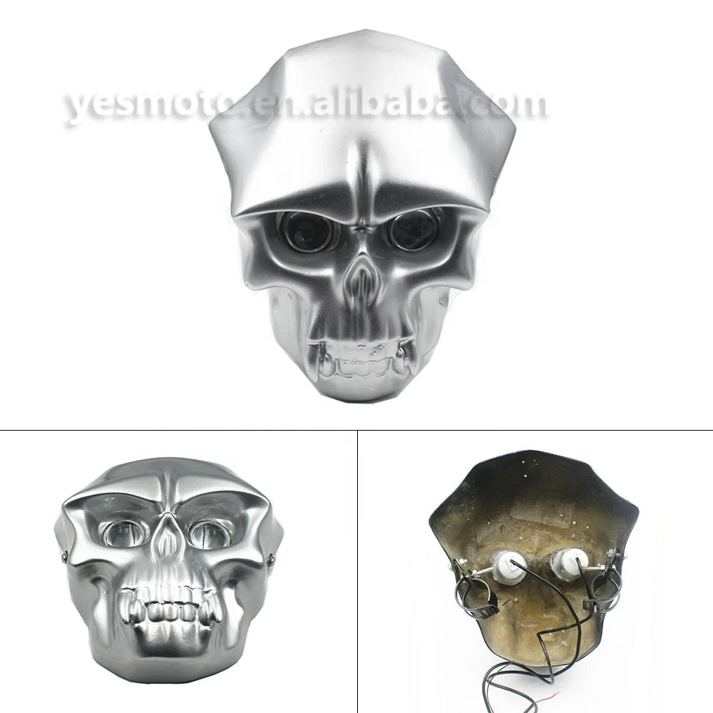 Universal Motorcycle Lamp Headlight for Harley Honda Yamaha Suzuki LED  Skull 28-43mm Mount Bracket Custom Lamp Headlight, image size:1000x1000