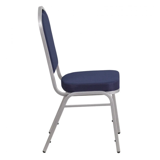 Restaurant High Quality Used Metal Stackable Wedding Event Lecture Hall Steel Navy Hotel Banquet Chairs