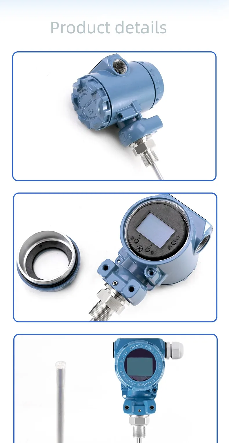 PTFE Capacitive Level Meter with Display - 0-3m Measurement Range, 4 ...