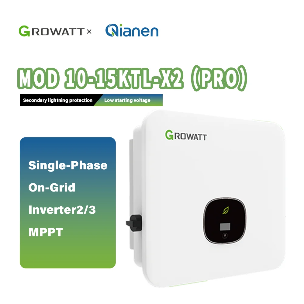 product growatt mod 1015ktl3 x2 10kw 12kw 15kw on grid solar inverter with triple phase output string inverter for solar battery-1