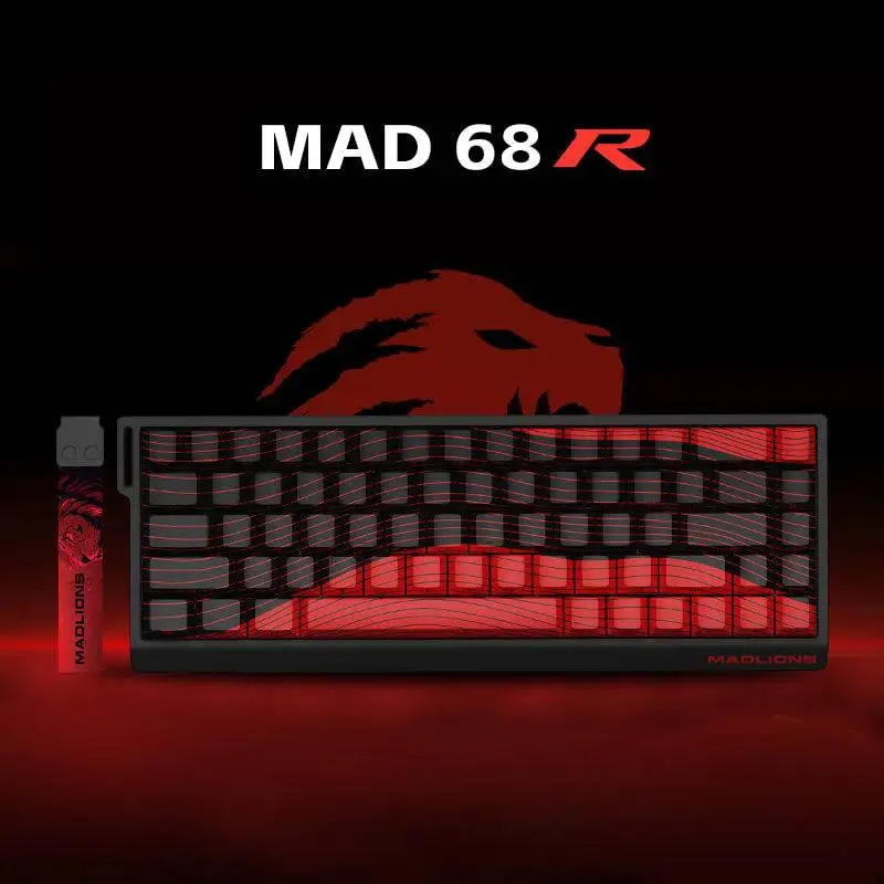 Original FGG MAD 60/68HE Gaming Magnetic Axis Keyboard Wired Mechanical Keyboard 61/68 Keys for Gaming and Office Use