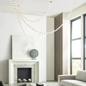 Zhongshan Modern Premium Copper Chain Lamp Light Fixtures Luxury Indoor Hanging Pendant Chandelier for Hotel Use