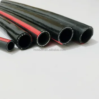 Solid Black color Plastic Soft Pipe Fiber Braided Reinforced PVC water discharge hose for home use