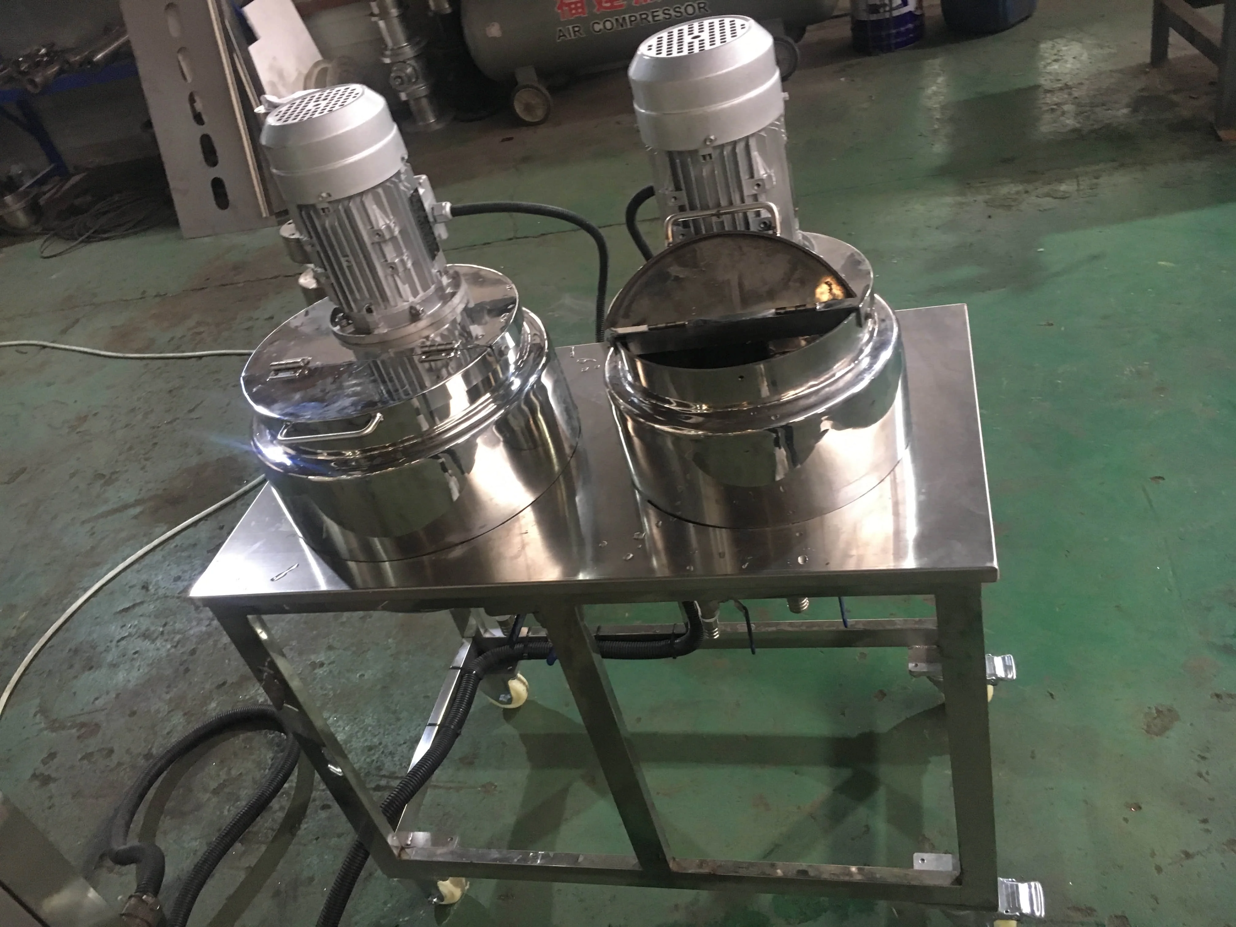 Mixing Liquid Heating Agitator Homogenizing Mixer Cosmetic Equipment Chemical Cream Making Machine