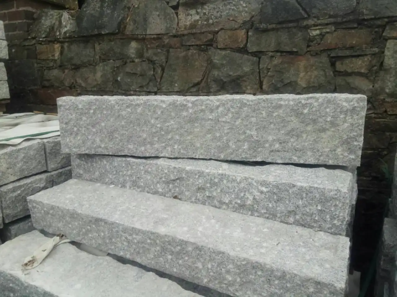 G603 Granite Kerbstone Light Grey Granite Pineapple Kerbstone Driveway Paving Stones Granite Curbstone