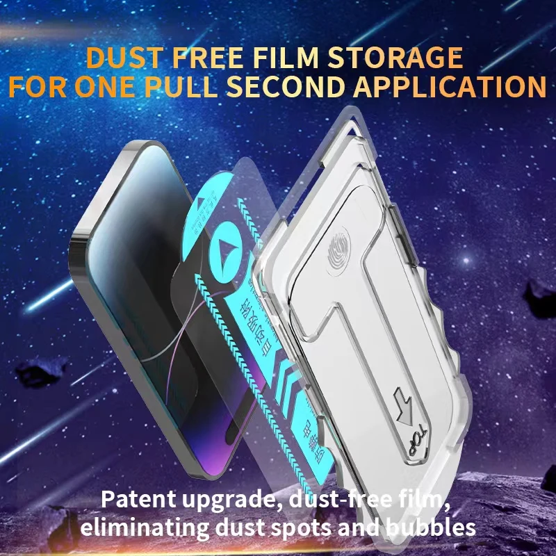Privacy Phone Screen Guard for iPhone 16 15 14 Electrostatic Adsorption Full Coverage Screen Protector for iPhone 16 Pro Max