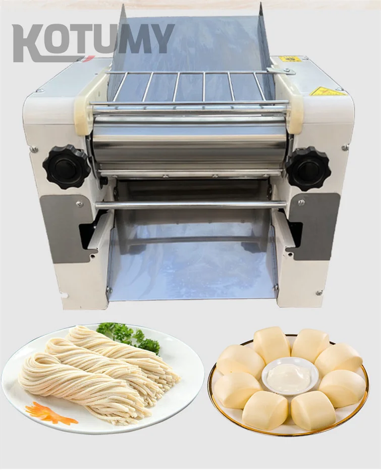 Commercial Desktop Automatic All-in-One Dough Sheeter Electric Dumpling Noodle Pressing Machine with Kneading Cutting Features