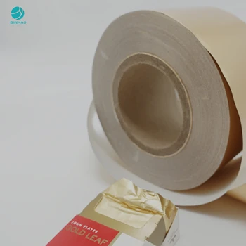 ECO Friendly 60GSM Gold Printing Embossed Aluminium Foil Paper For Cigarette Food Packaging