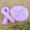 Coussin en coton violet + Coussin décoratif en option