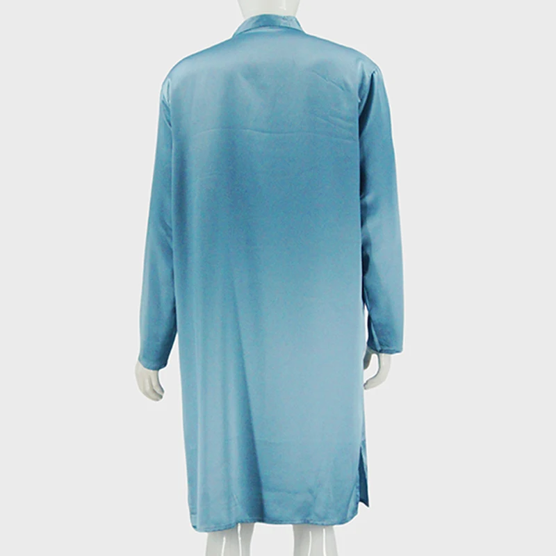 Dubai's New Men's Casual Abaya Southeast Asian Muslim Long Sleeve Loose Stand Collar Breathable Door Tube Robe Middle Eastern