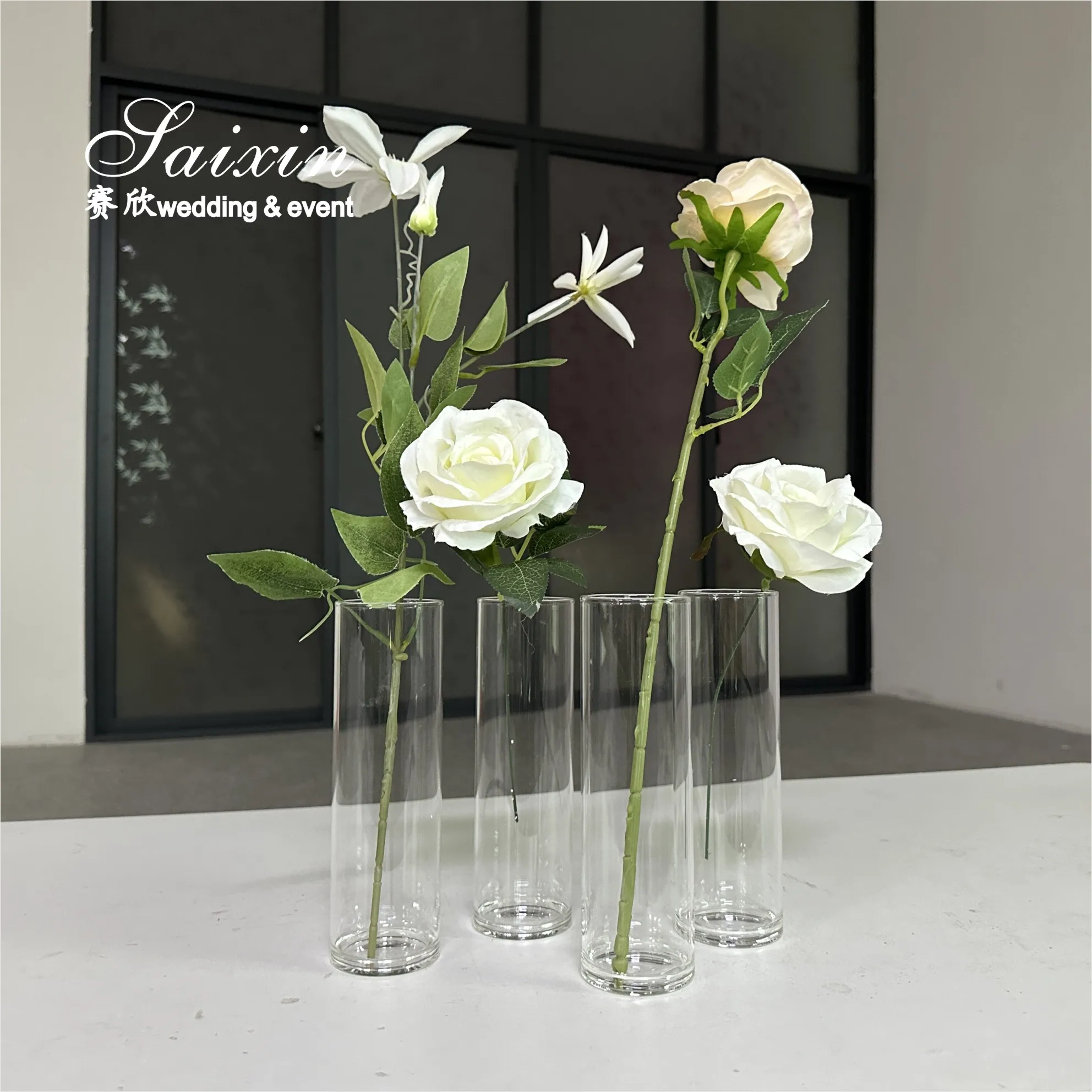 Factory Wholesale Small Glass Cylinder Vase for One Rose - Affordable Clear  Floral Vases for Events \u0026 Celebrations. MOQ 200 pcs, image size:1984x1984