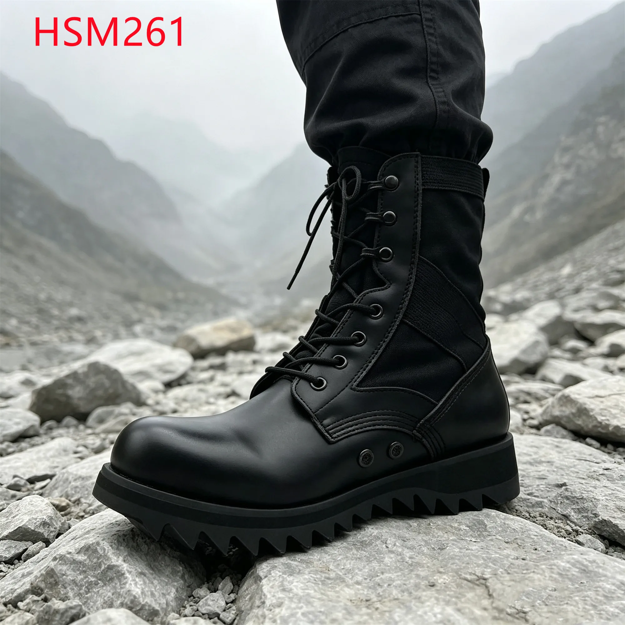 LXG,Alpine Travel Three Layers Vulcanized Molded Hua Singh Combat Boots Nasty Conditions High-shank Security Patrol Boots HSM261
