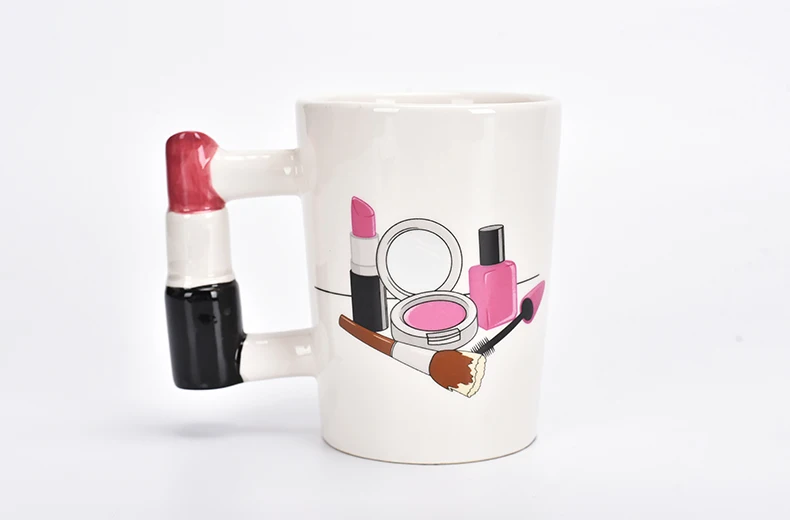 Ceramic Lipstick Handle Coffee Mug Overview 3