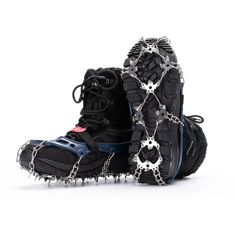 Naturehike 10 25 Teeth Anti Slip Snow Ice Spikes Climbing Ice Grips Sepatu Paku Baja Anti Karat Aman Melindungi Crampons