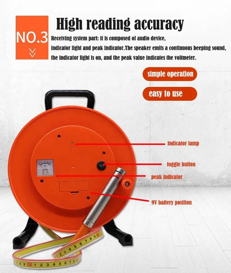 Steel Ruler Portable Water Level Meter for 50m to 1000m Depth