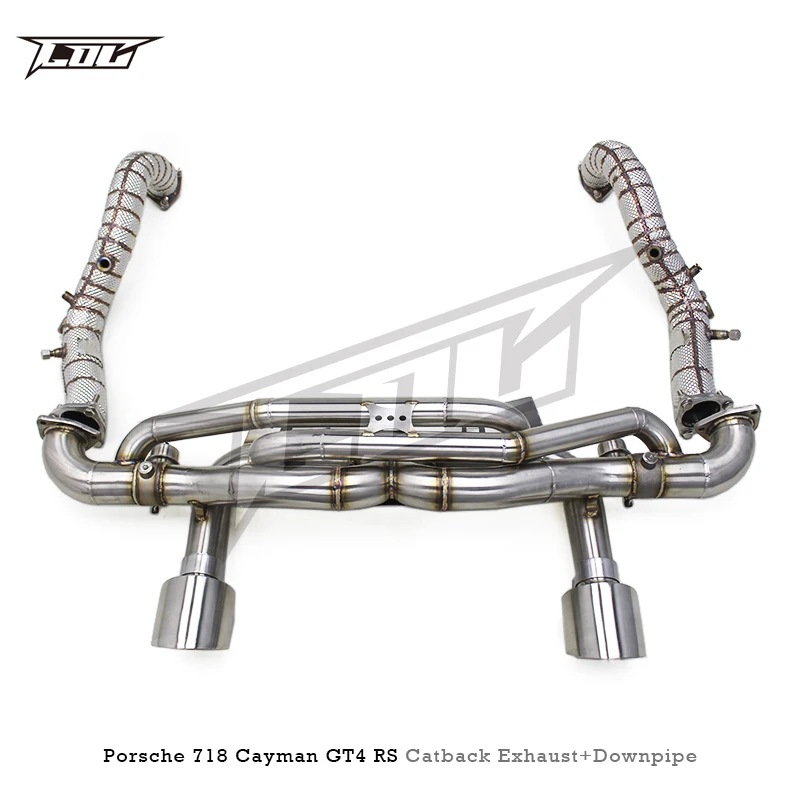 ポルシェ718ケイマンGT4RS 4.0L2022-2025ステンレス鋼排気管マフラー