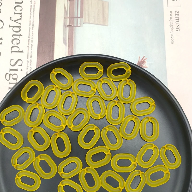 Customized Acrylic U-shaped Chain Buckle Plastic Frosted Fluorescent Color Diy Can Group Bags Mobile Phone Shell Accessories