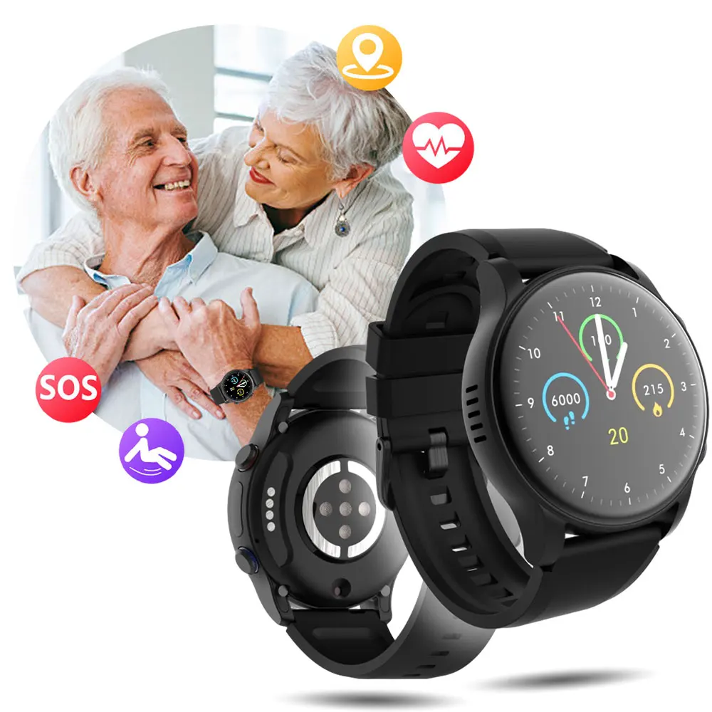 4G Elderly SmartWatch VL08S Health Monitoring Fall Detection SOS Call for Hospital GPS Elderly Sos Bracelet Sim Card Smart Watch