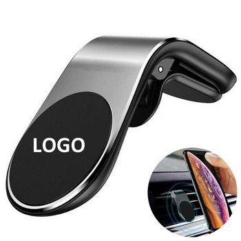 Vent Clip L Shaped 360 Rotating Anti-shake Strong Magnet Soporte Para Celular Grip De Celulares Magnetic Phone Holder For Car