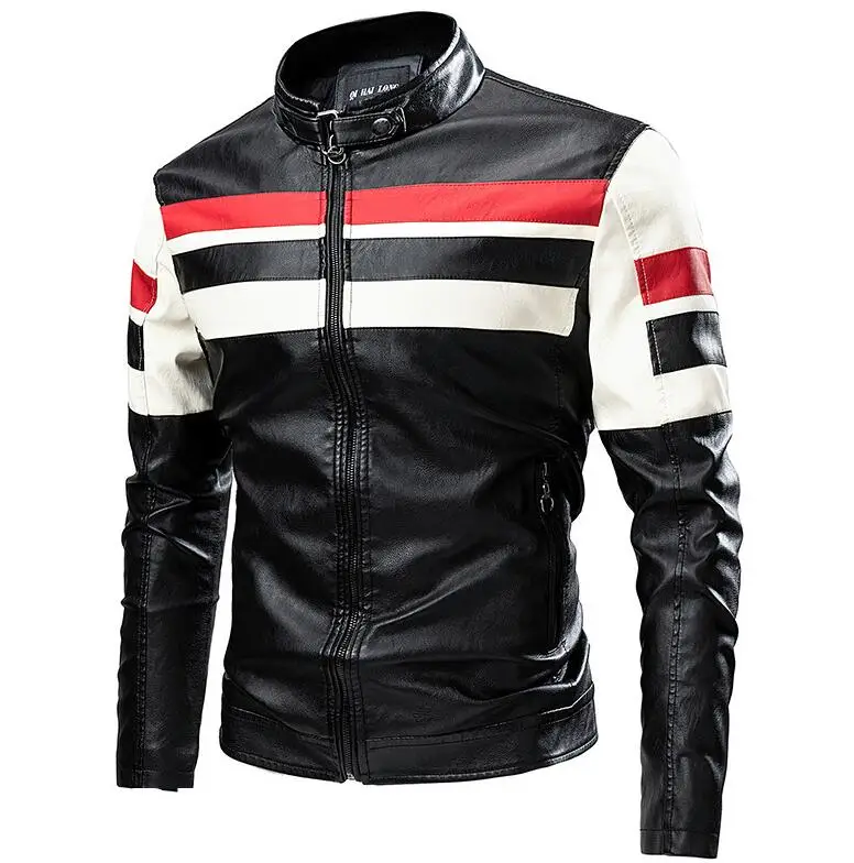 Men Winter Designer Outdoor Jackets Fashion Coat Locomotive Motorcycle Black Leather Jacket_voghion.com