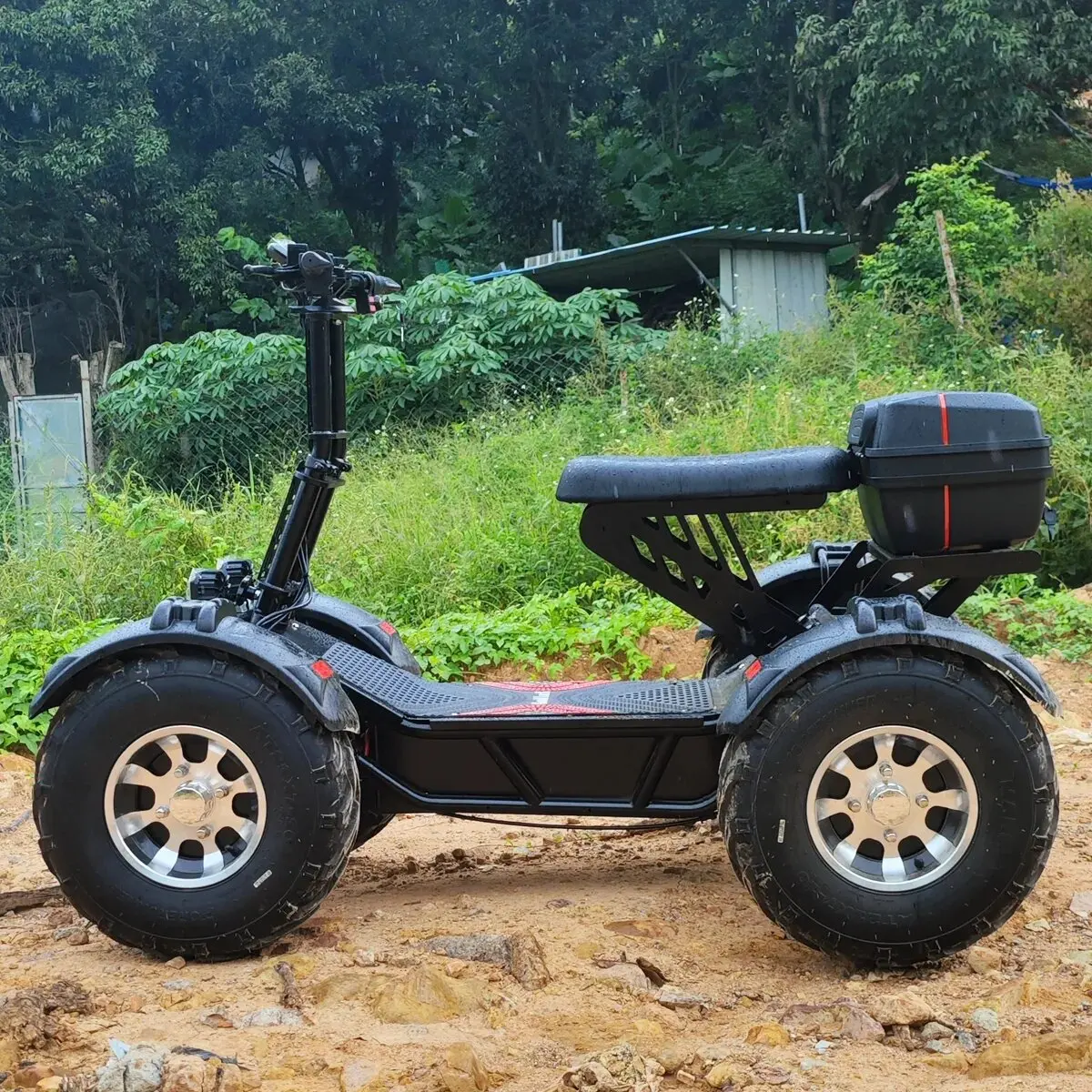 FLJ Four Wheels Mountain Scooter with 50Ah 80Ah Battery 21 Inch 4X4 Quad Off Road Tire Electric Scooter