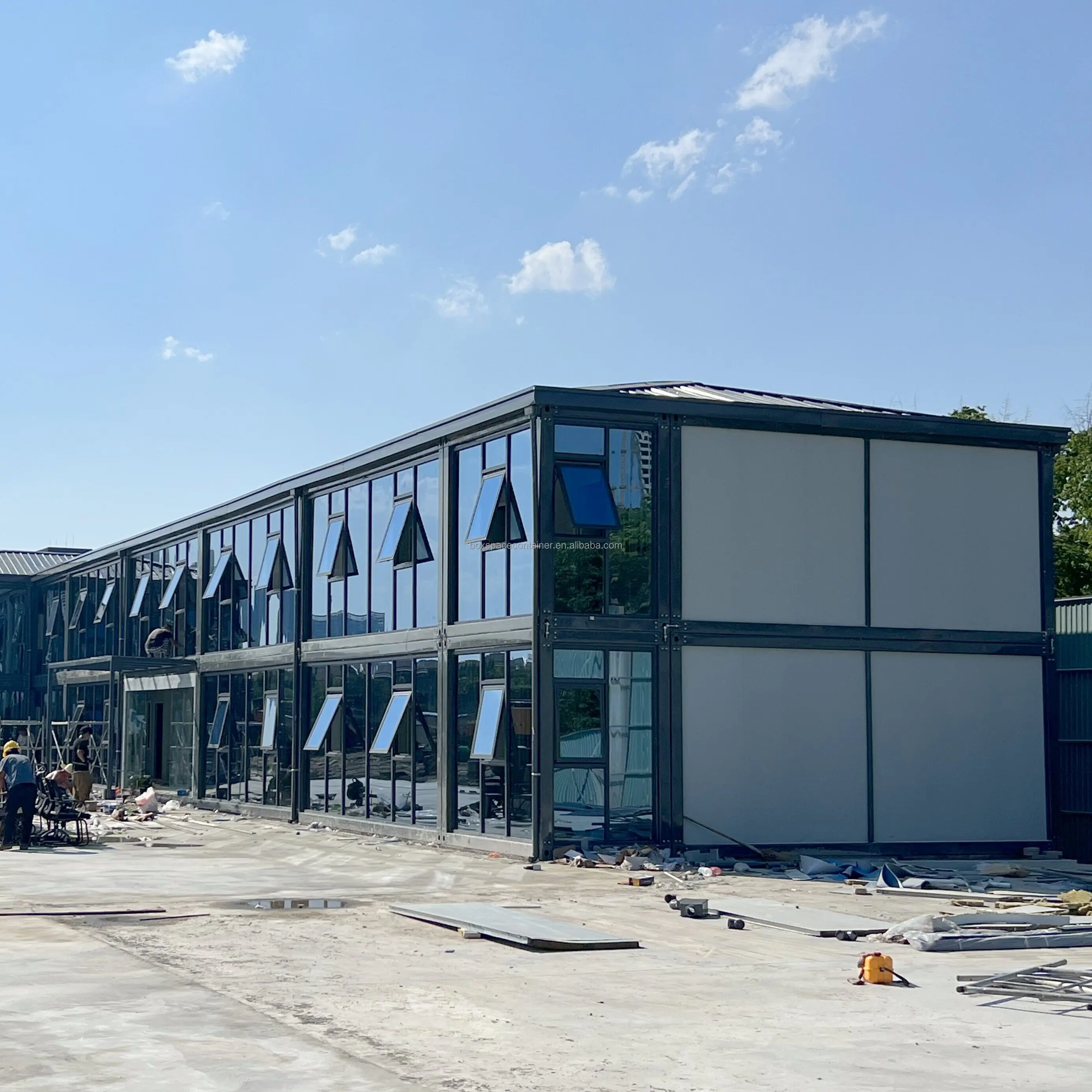 BOX SPACE Hurricane Proof Modular Homes Prefabricated House Prefab Modular Homes Expandable Two Story Tiny House for Indonesia
