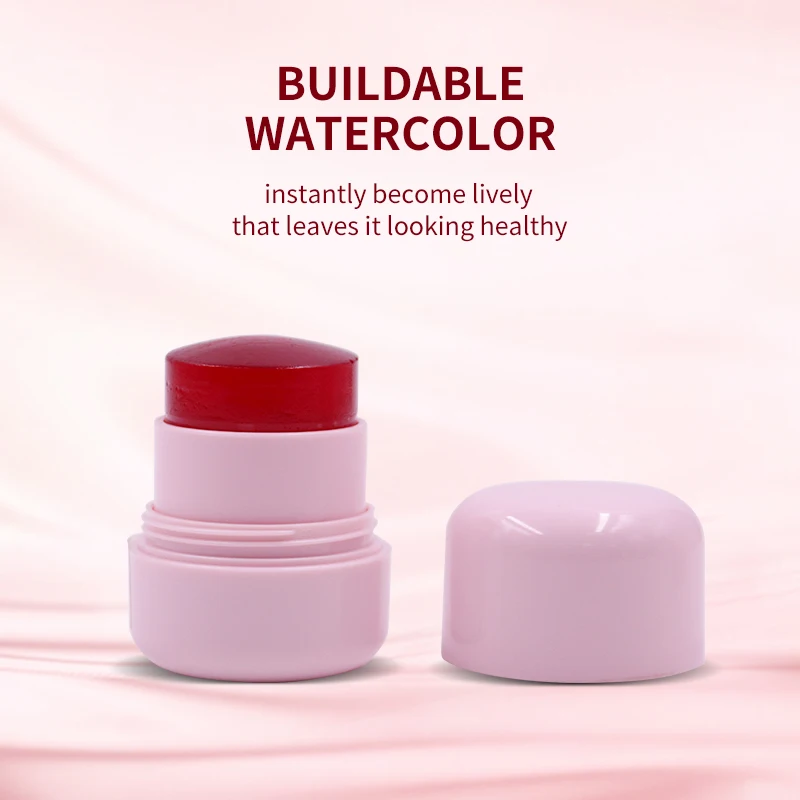 Wholesale Jelly Lip Cheek Tint Stain Face Lip Makeup Cruelty Free Private Label Cooling Bouncy Jelly Blush Stick manufacture