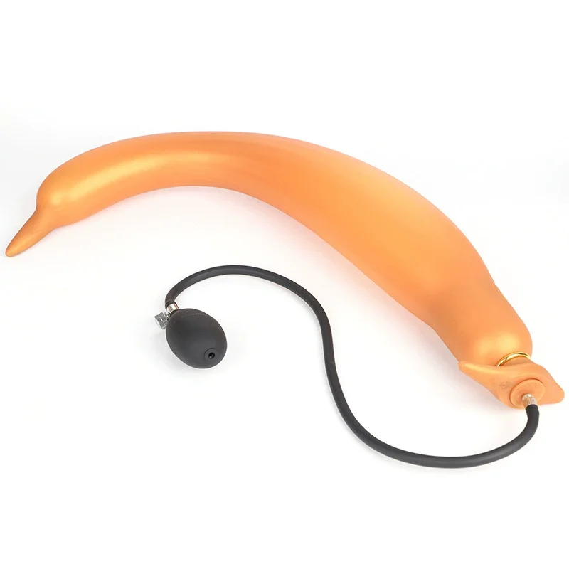 Inflatable Butt Plug Long Liquid Silicone Anal Plug Detachable Needle Expansion Sex Toys for Solo Couple Play Masturbators