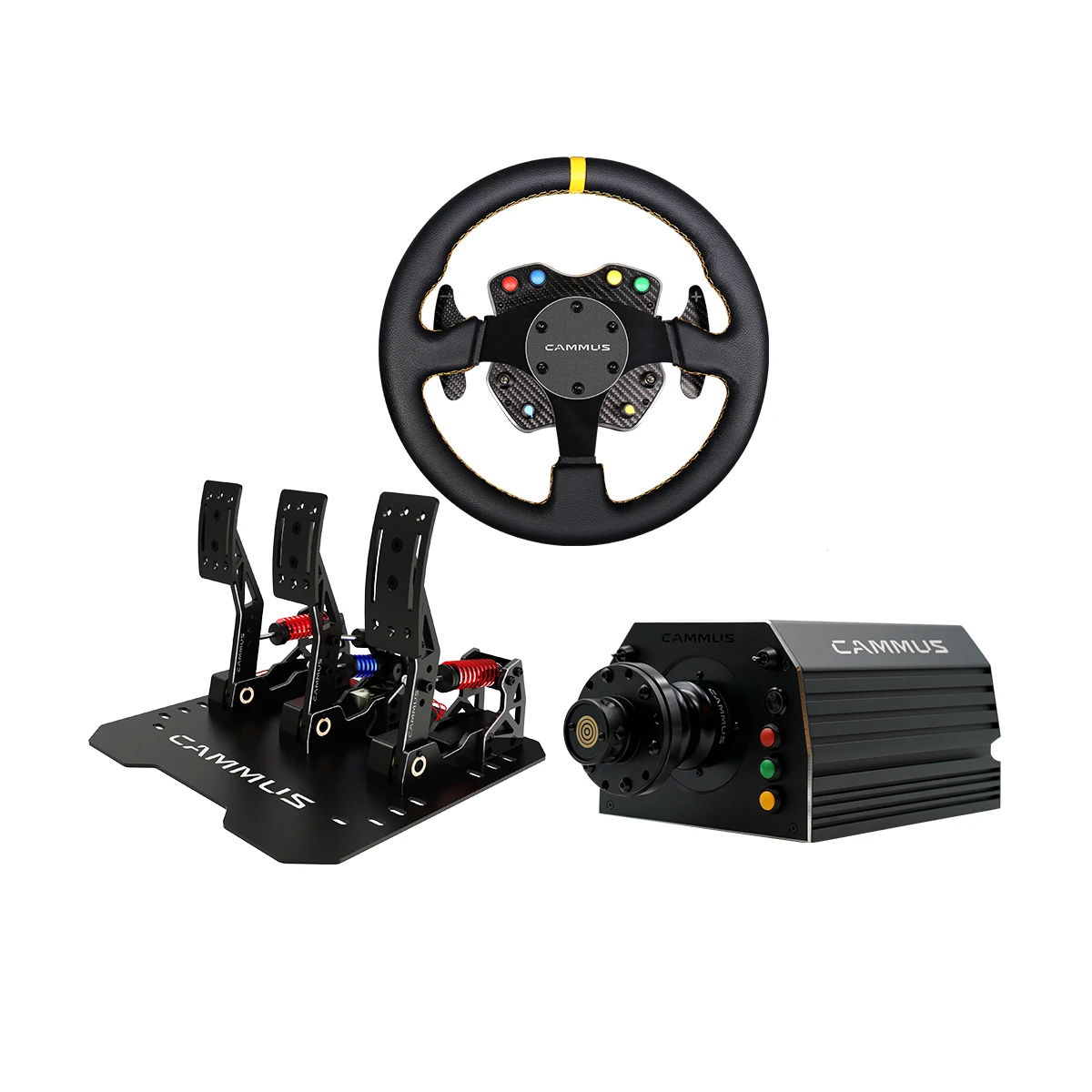 CAMMUS Driving Force Games Steering and Pedals Direct Drive Simulation Drift Race Simulator for PC Game F1 Simulator Pedal