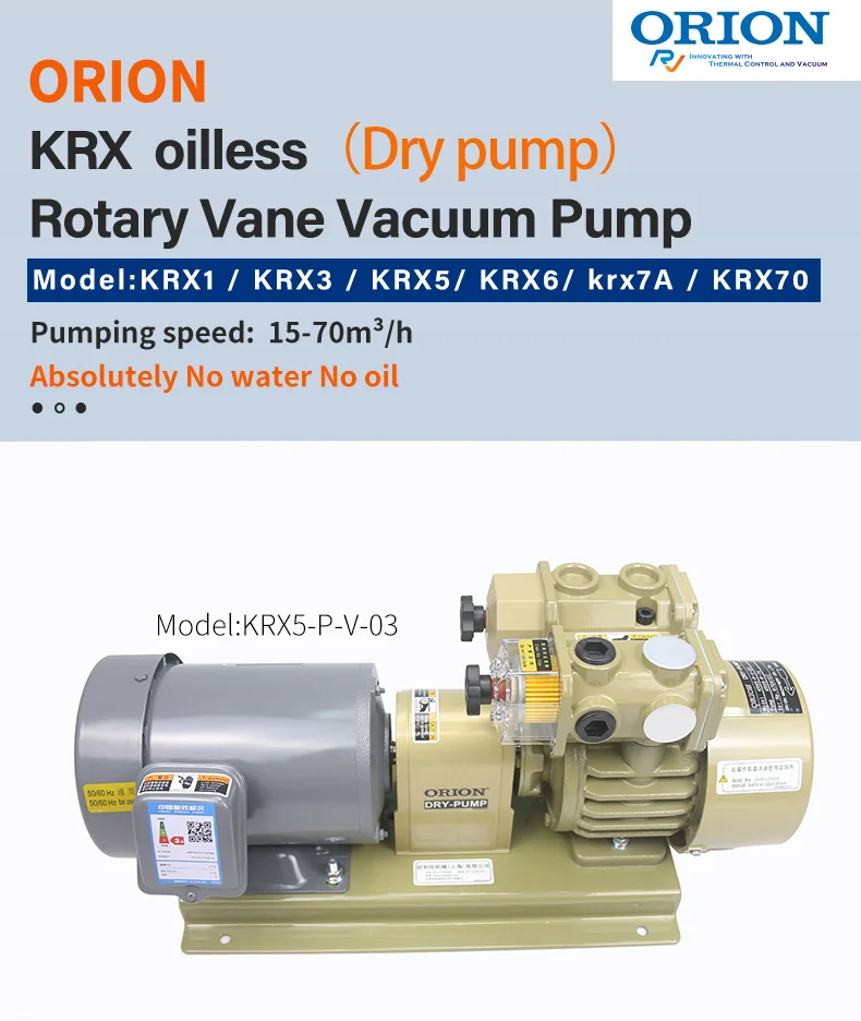 Orion Dry Vacuum Pump Krx5-p-v-03/krx6-p-v-03 Carbon Vane Pimp Oil-less ...