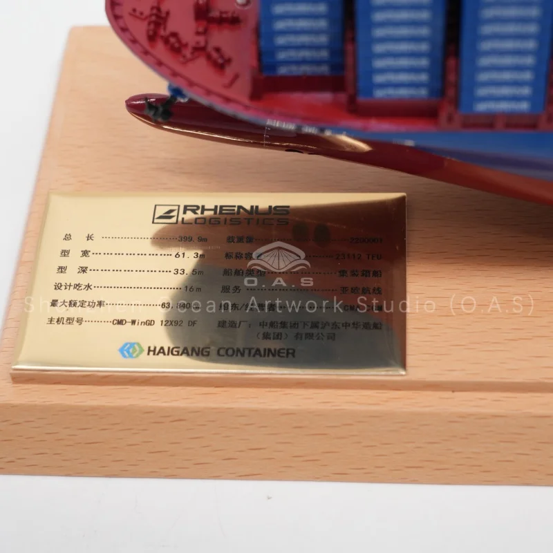 Our exquisite container ship model features authentic TS LINES design, inspired by classic Hong Kong Shipyard manufacturing standards.It accurately displays the professional lines plan of ship and detailed marine radar equipment with high simulation.Made of premium materials with fine craftsmanship, it is perfect for maritime exhibitions, corporate gifts, office decor and shipping collections.We support custom logos, colors and scales. Reliable factory production ensures stable quality, meeting customized and wholesale demands for marine industry clients.Amber@vesselmodel.com Tel: +86 18038048785