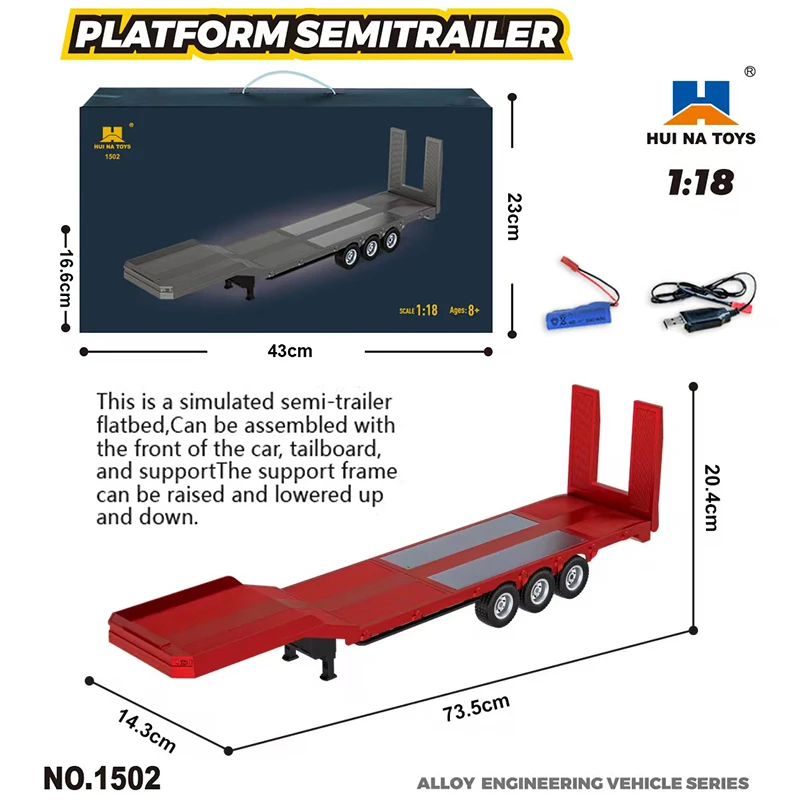 1/18 スカニア 770S トレーラーヘッド ラジコン Huina 1501 Huina 1501 1:18スケールScania 770S V8ライセンス電動RC