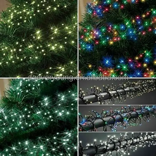 Rubber Cable RGYB LEDs Cluster String Fairy Lights Holiday Christmas  Wedding Party Decorative Lights Decoration Lighting