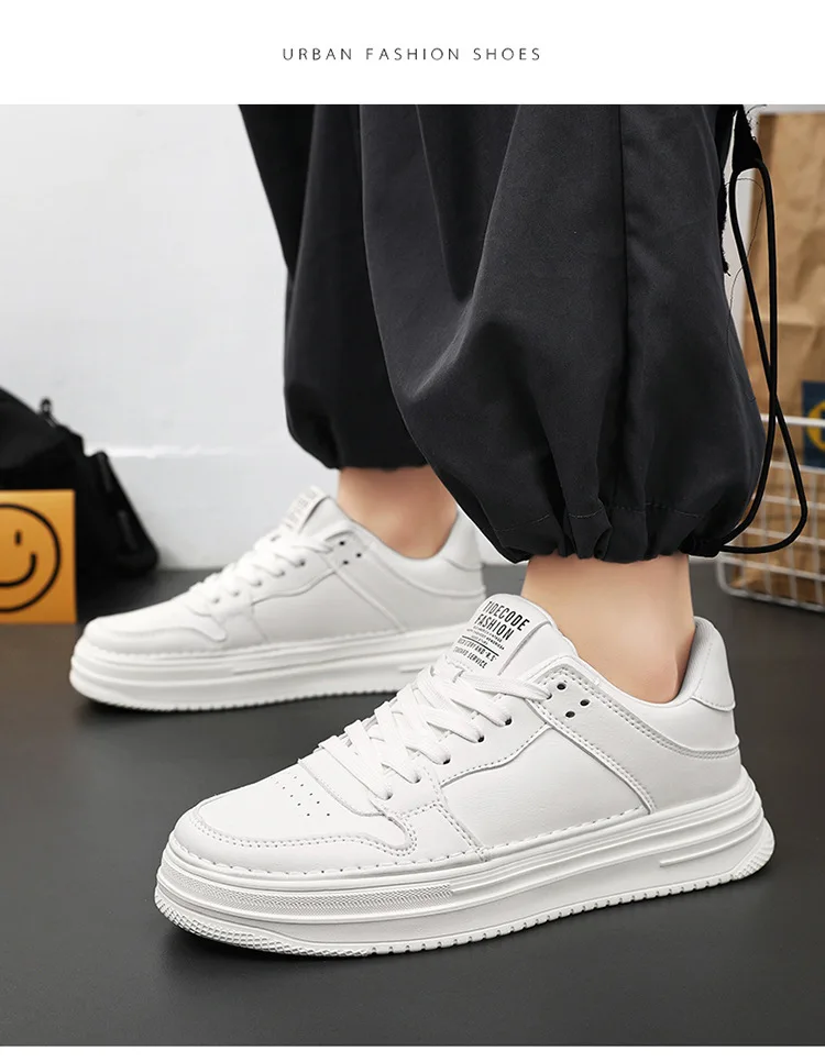 Men's Shoes New Breathable Shoes Men's Of All The Thick Soled Small White Shoes Sports Leisure